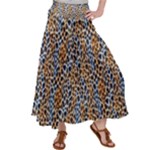 Blue Brown Leopard Women s Satin Palazzo Pants