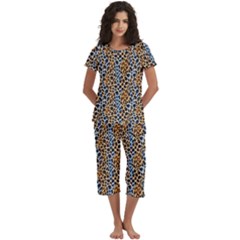 Short Sleeve 3/4 Length Pants Lounge Set 