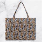 Blue Brown Leopard Medium Tote Bag
