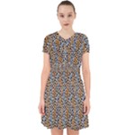 Blue Brown Leopard Adorable in Chiffon Dress