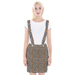 Blue Brown Leopard Braces Suspender Skirt