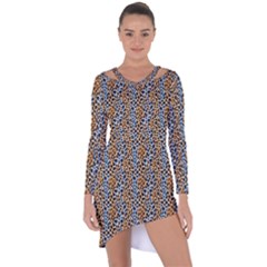 Asymmetric Cut-Out Shift Dress 