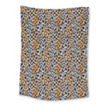 Blue Brown Leopard Medium Tapestry