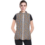 Blue Brown Leopard Women s Puffer Vest