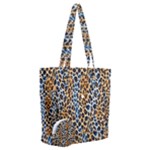 Blue Brown Leopard Everyday Shoulder Bag with Pouch Bag