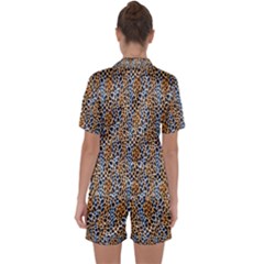 Satin Short Sleeve Pajamas Set 