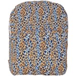 Blue Brown Leopard Full Print Backpack