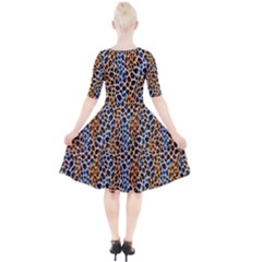 Quarter Sleeve A-Line Dress 