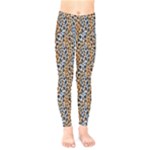 Blue Brown Leopard Kids  Leggings