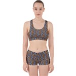 Blue Brown Leopard Work It Out Gym Set