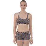 Blue Brown Leopard Perfect Fit Gym Set