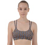 Blue Brown Leopard Line Them Up Sports Bra