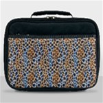 Blue Brown Leopard Lunch Bag