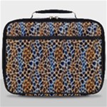 Blue Brown Leopard Full Print Lunch Bag
