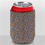 Blue Brown Leopard Can Holder