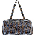 Blue Brown Leopard Multi Function Bag