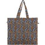 Blue Brown Leopard Canvas Travel Bag