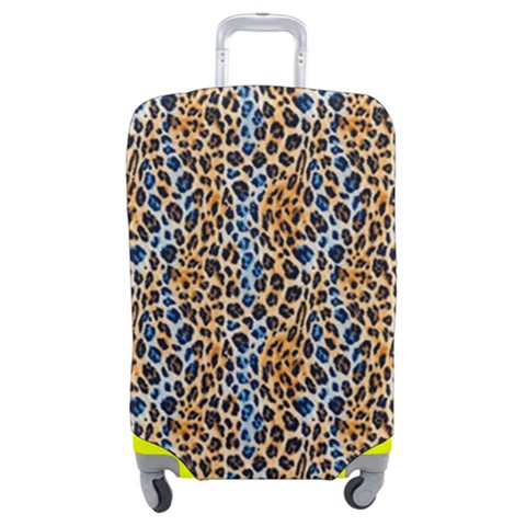 Blue Brown Leopard Luggage Cover (Medium) from ArtsNow.com