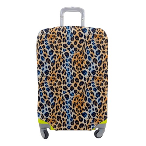 Blue Brown Leopard Luggage Cover (Small) from ArtsNow.com