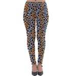 Blue Brown Leopard Lightweight Velour Leggings