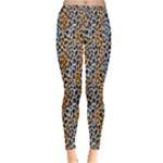 Blue Brown Leopard Inside Out Leggings