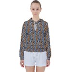 Blue Brown Leopard Women s Tie Up Sweat