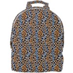 Blue Brown Leopard Mini Full Print Backpack