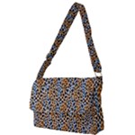 Blue Brown Leopard Full Print Messenger Bag (S)