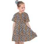 Blue Brown Leopard Kids  Sailor Dress