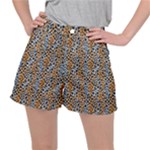 Blue Brown Leopard Women s Ripstop Shorts
