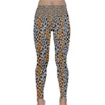 Blue Brown Leopard Lightweight Velour Classic Yoga Leggings