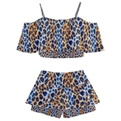 Kids  Off Shoulder Skirt Bikini 