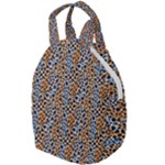 Blue Brown Leopard Travel Backpack