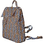 Blue Brown Leopard Buckle Everyday Backpack