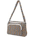 Blue Brown Leopard Front Pocket Crossbody Bag