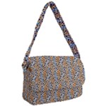 Blue Brown Leopard Courier Bag