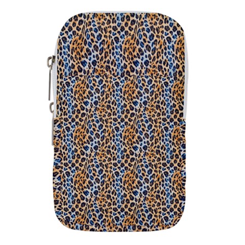 Blue Brown Leopard Waist Pouch (Large) from ArtsNow.com