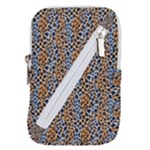Blue Brown Leopard Belt Pouch Bag (Large)