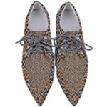 Blue Brown Leopard Pointed Oxford Shoes
