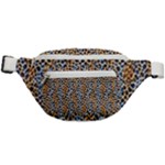 Blue Brown Leopard Fanny Pack