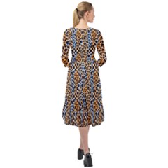Ruffle End Midi Chiffon Dress 