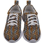 Blue Brown Leopard Kids Athletic Shoes