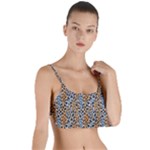 Blue Brown Leopard Layered Top Bikini Top 