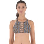 Blue Brown Leopard Perfectly Cut Out Bikini Top