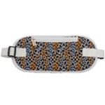Blue Brown Leopard Rounded Waist Pouch