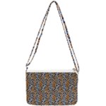 Blue Brown Leopard Double Gusset Crossbody Bag
