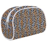 Blue Brown Leopard Make Up Case (Medium)