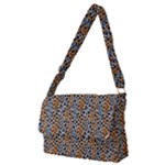 Blue Brown Leopard Full Print Messenger Bag (M)