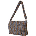 Blue Brown Leopard Full Print Messenger Bag (L)