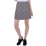 Blue Brown Leopard Tennis Skirt